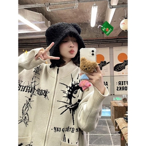 达芬奇手稿针织开衫毛衣男女慵懒风情侣上衣外套秋冬MY363,冬天毛衣背心搭配图片大全图片