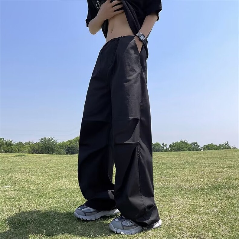 美式机能情侣冲锋裤夏季薄款速干工装裤子男户外束脚降落伞裤,男装休闲裤,星座716-3