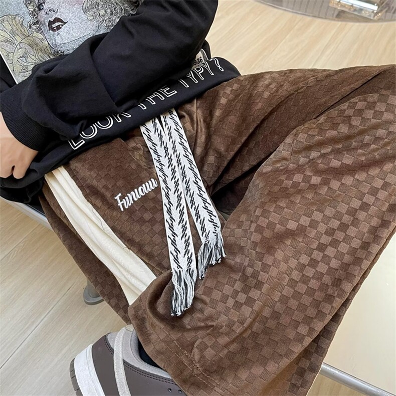 潮潮流新款男冬季宽松型青春流行直筒休闲裤时Q57P40图片