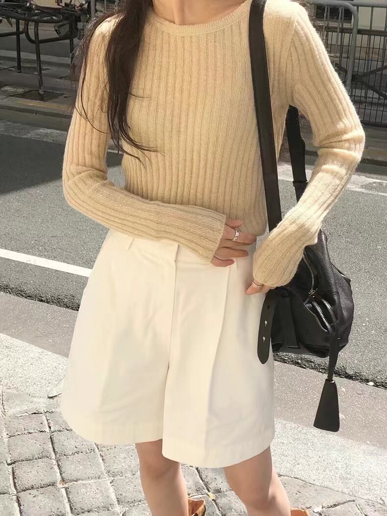 秋季新款舒适显瘦时尚百搭羊毛衫,女装羊毛衫,恒恩羊绒