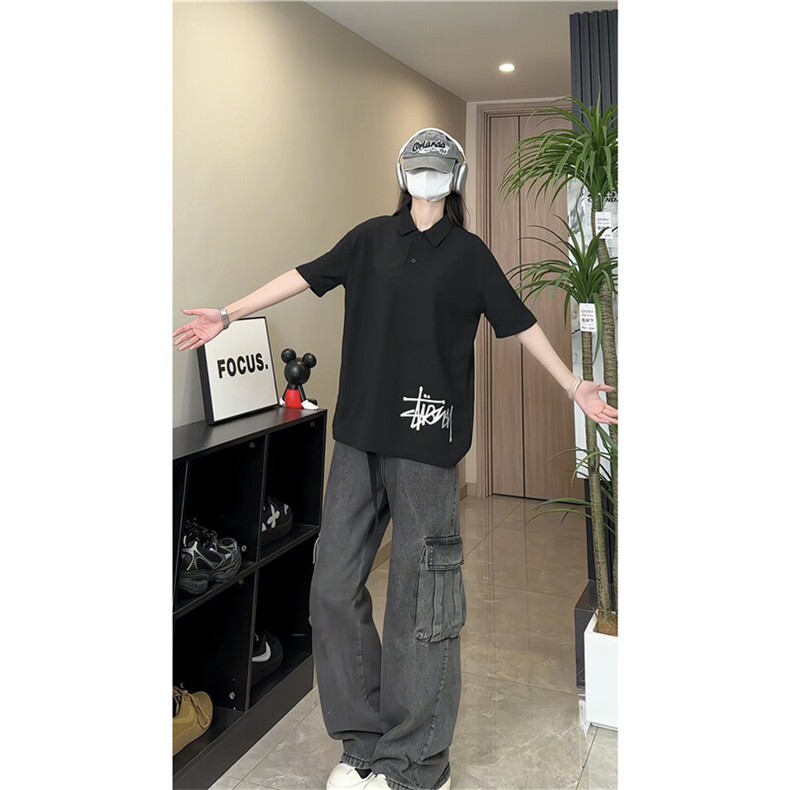 PL9011-P28-控48-现货POLO衫男短袖T恤潮牌纯色翻领透气网眼,男装T恤,星座116