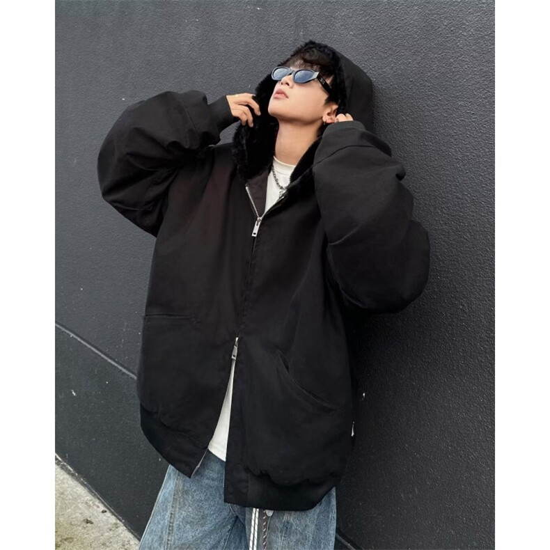 冬季重磅加绒座山雕连帽棉衣外套男女潮保暖夹克棉服Y3088-p118,男装夹克,星座1008