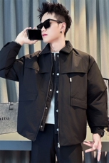 MY9611-P148控198男士潮流翻领棉服上衣冬季加厚黑色棉袄新款拼接，男装棉衣，星座102A（原电商D309-1）