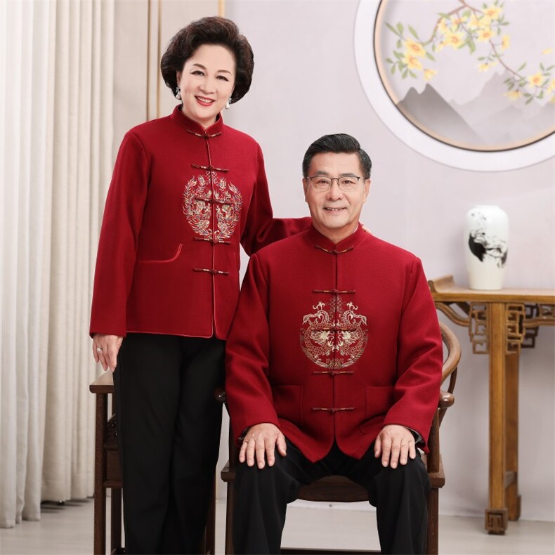 2025年秋季龙凤情侣毛尼外套，女装短外套，亚东羊绒制品