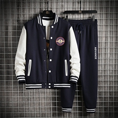 2025春季新款潮男棒球服大码运动班服套装XZ102A-4-Q8687-P95，男装休闲套装，星座211-2