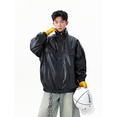 复古美拉德PU皮机车服外套WT2553-P80-控148，男装工装外套，星座609