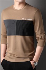 卫衣春秋季2023新款男商务休闲潮流宽松长袖圆领纯色印花上衣薄款，男装卫衣，电商B212（原钱塘6029）