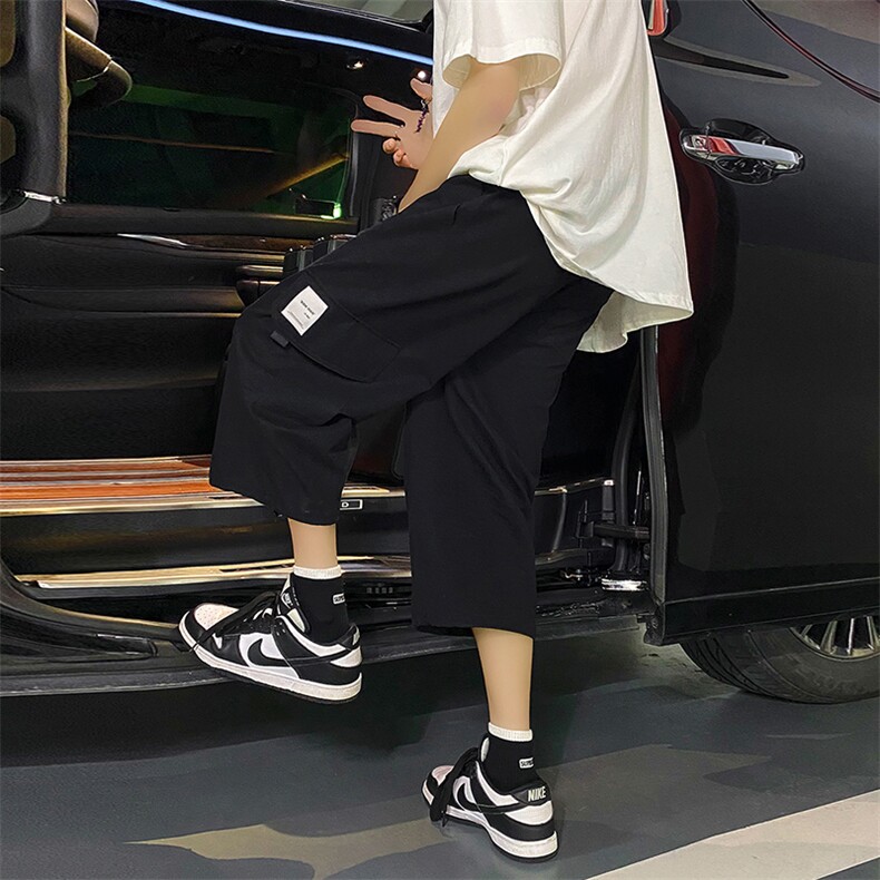 2023夏季新款港风外景大码休闲工装七分裤M-5XHK22259-P40,男装休闲裤,电商A022