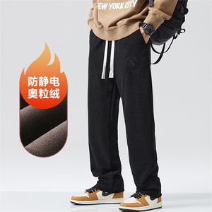 A178-1  DY519A  P85  博奥绒华夫格秋冬季加绒美式休闲卫裤图片