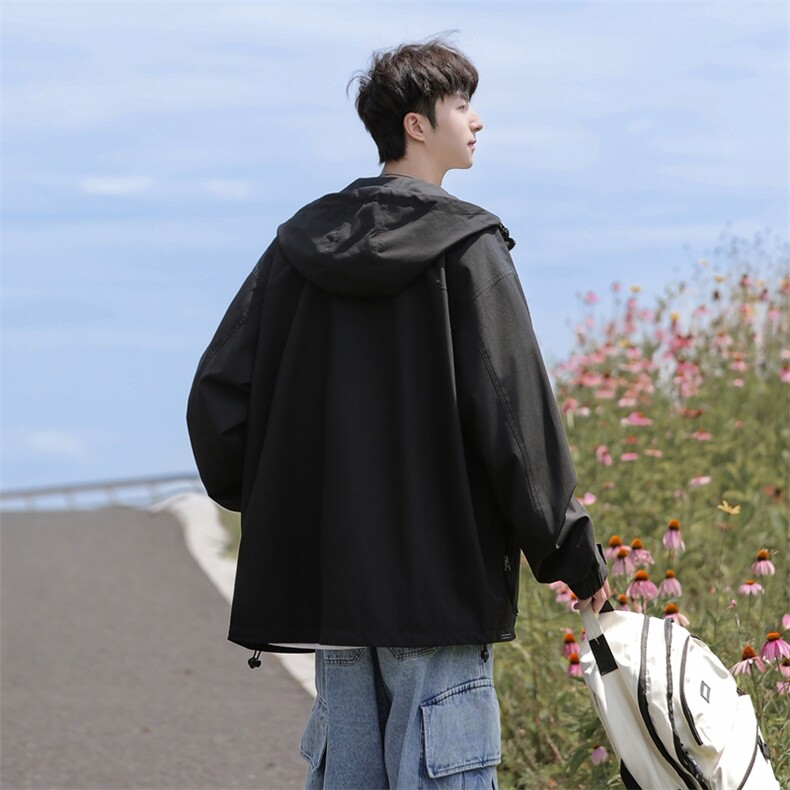 中性风2024新款秋冬三防冲锋衣宽松大码夹克男二开外套J233P75,男装夹克,星座1602（原101B）