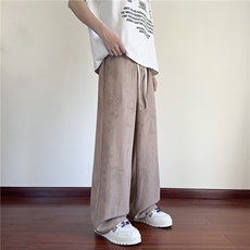 抖音品质夏季新款新中式冰丝宽松休闲裤B315-K25688-特p30控58，男装休闲裤，电商B315