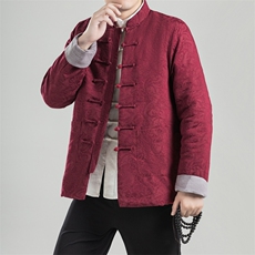 冬季现货风男装棉衣唐装加厚保暖复古大码提花外套8686-P150，男装棉衣，星座1105-3