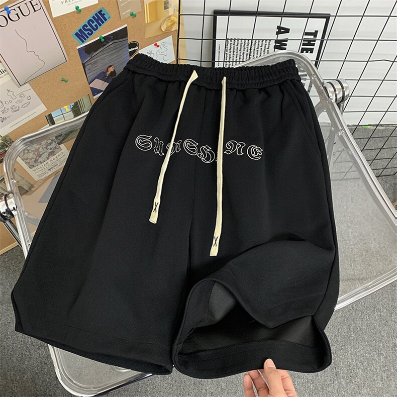 抖音直播品质重磅港风宽松五分裤男短裤X416b-1-DK382-P45限58,男装牛仔裤,星座416B-1