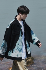 2025港风风植物花卉刺绣夹克大码M-5XL潮美式男Jk7806P95，男装夹克，星座227-7