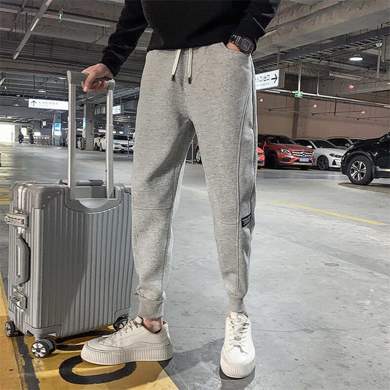 社会精神小伙2022加绒卫裤运动束脚男裤DS-B249-KK92-P58-加绒P68,男装休闲裤,星座215（原电商B249）