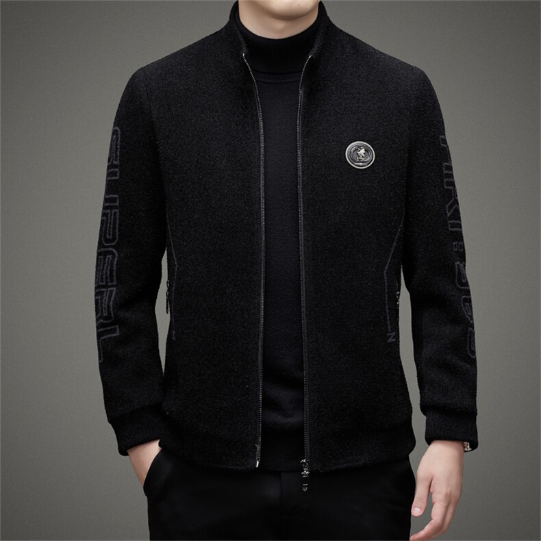 BH8865钱塘2020-2中年男士冬季厚款立领简约百搭夹克外套P183,男装夹克,钱塘207-2