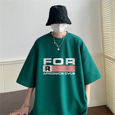 量大优重磅220克华夫格短袖T恤FOR英文印花HT3124-P20，男装T恤，星座508（原C305）