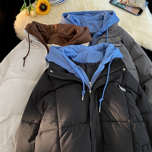 2025冬季新款贴标加厚保暖连帽面包服A316-1-Y102P98图片