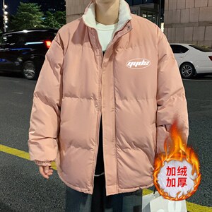 ！2023秋冬字yyds字母印花加绒加厚立领棉服外套MY106特P78图片