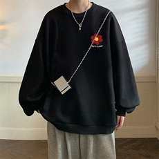 圆领卫衣男大码加厚加绒长袖t恤男S6257-P28加绒款-P33，男装卫衣，电商A040