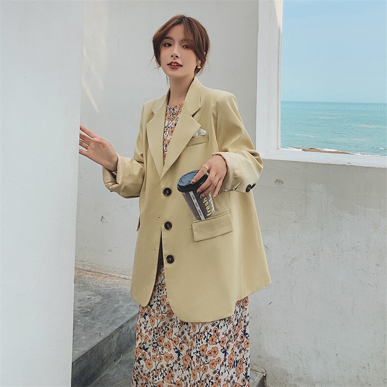 即将出货20新款胸口蕾丝可拆卸西装外套262A-A076,女装西装,Yologo