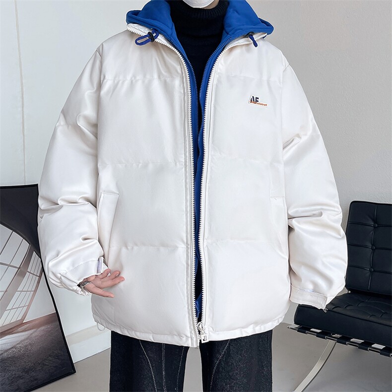 冬季连帽加厚棉衣男皮棉服字母宽松大码棉袄潮流A266-P02-P85,男装棉衣,电商A266