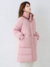 羽绒棉服女中长款2025冬季新款韩版收腰显瘦减龄时尚加厚外套棉袄，女装棉衣/棉服，琦鑫阁（原依鑫阁）