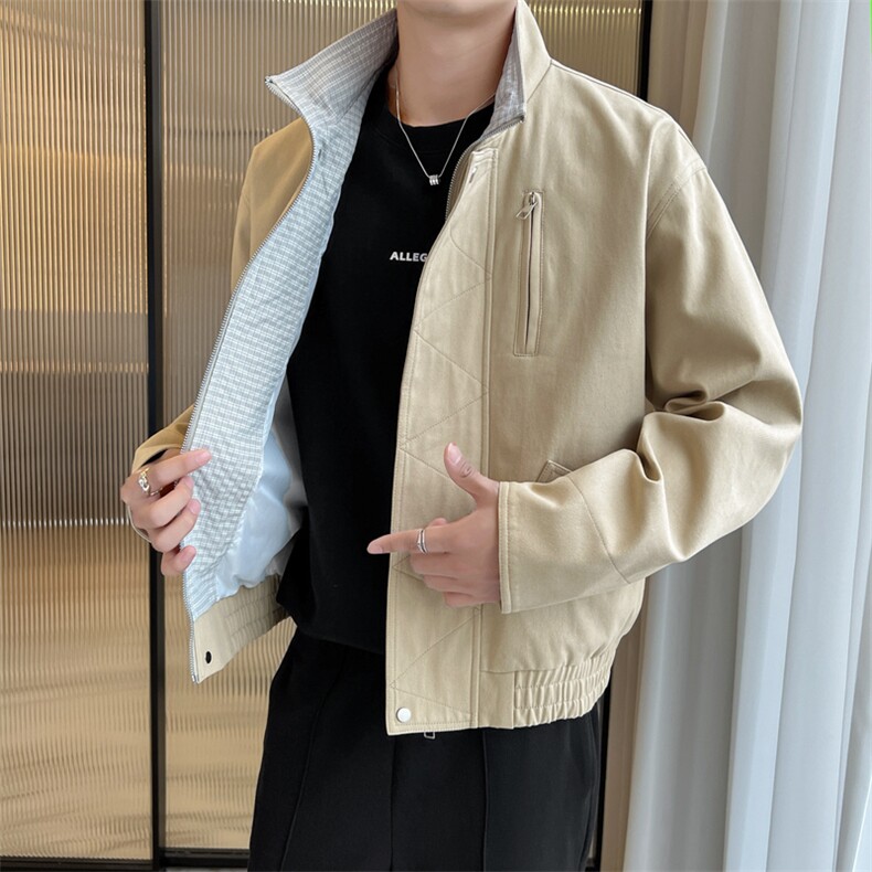 美式vintage豹纹衬衫夹克牛仔短袖外套设计感JK02528-P90,男装衬衫,星座308B-2
