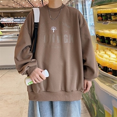 港风圆领卫衣男落肩打底衫潮流百搭上衣外套Y007P28，男装卫衣，星座1204-3