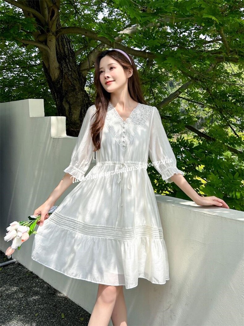 刺绣系列款连衣裙，女装连衣裙，天使公主