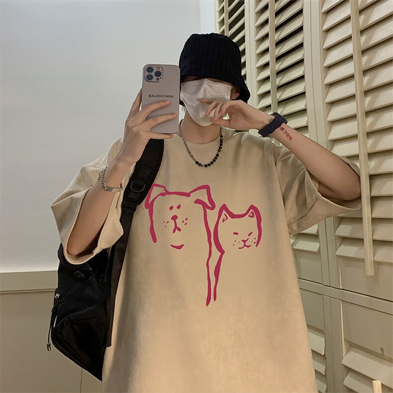 麂皮绒短袖t恤男大码半袖男大皂风JD82378-P25,男装T恤,电商A040