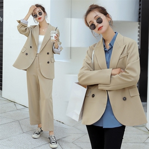 时尚气质女装西装套装 高端品质双排扣设计 优雅百搭职业装图片