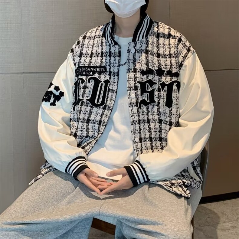 小香风外套女高级感炸街2023秋季新款美式复古刺绣棒球服CJ63P70,男装夹克,星座1116-2