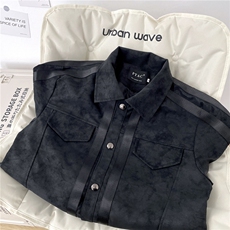 有货。美式高街垫肩皮夹克男机车服外套棒球服W6931-P76，男装夹克，星座412-3