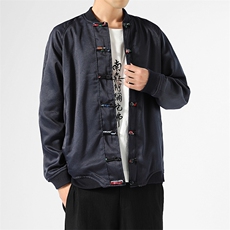风男装汉服盘扣中青年唐装春秋宽松休闲夹克9297-P90，男装夹克，星座1105-3