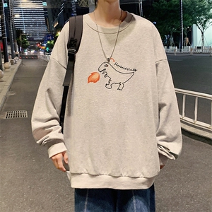 S6040-P28 加绒款-P33 秋季圆领卫衣男大码韩版宽松长袖外套图片