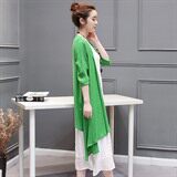 纯色圆领无袖2020年夏季宽松中长款连衣裙，女装连衣裙，冬木谷雨