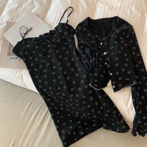 60511笑脸吊带裙 87267笑脸小开衫，女装背心吊带，XTZ style