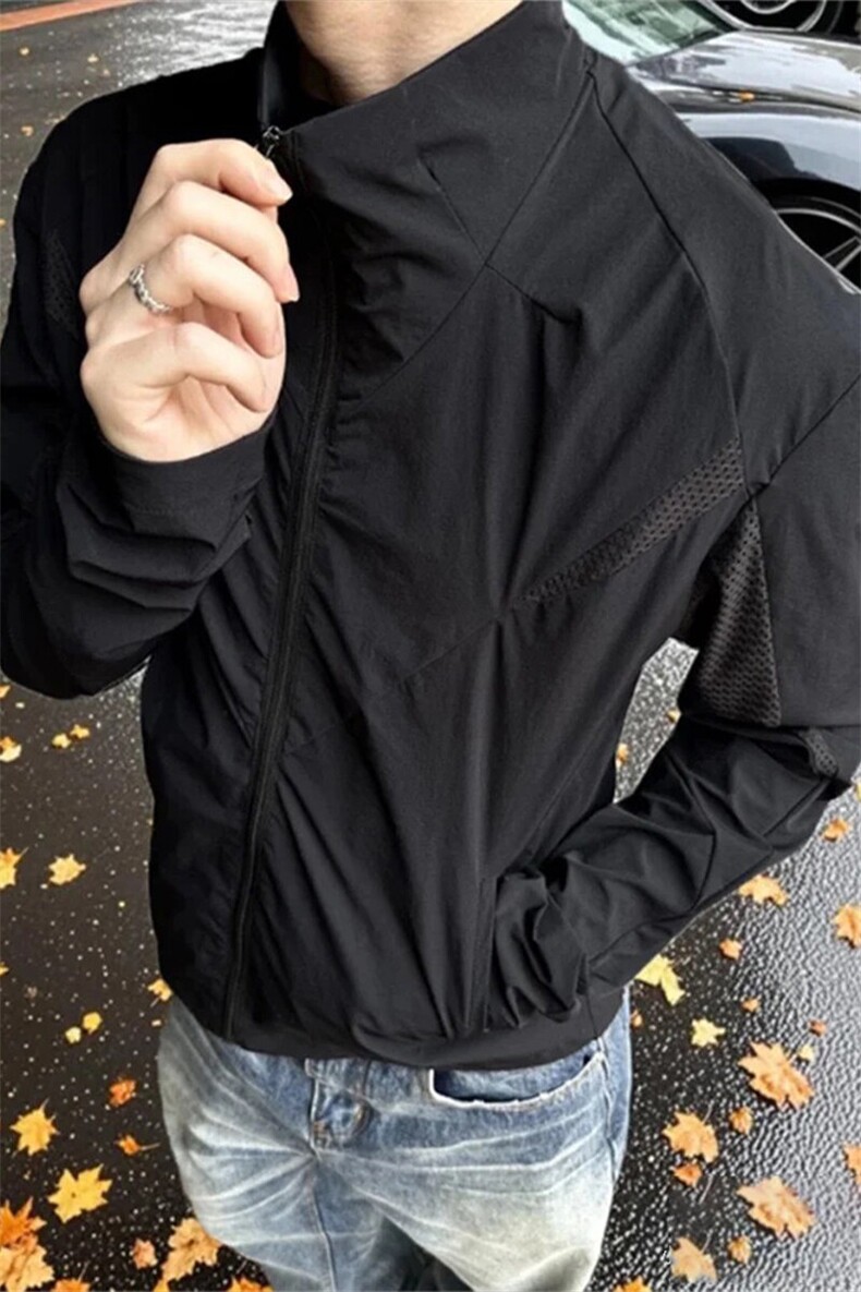 现货（网图慎用）连帽特批P55立领特批P50激光冲孔防晒衣男J5257,男装防晒衣,电商A001-1