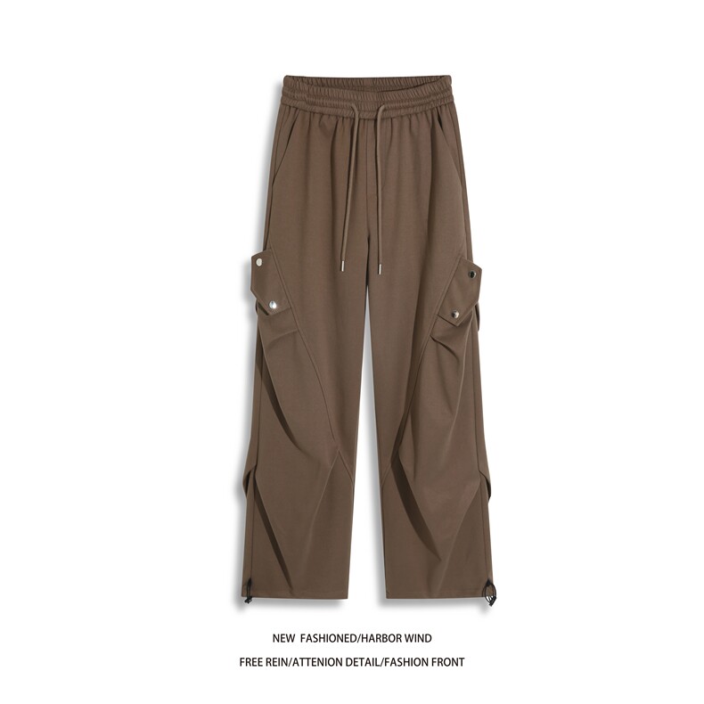 冬季新款重磅拼接褶皱设计呢料休闲工装裤B315-K25351-特P42控78,男装工装外套,电商B315