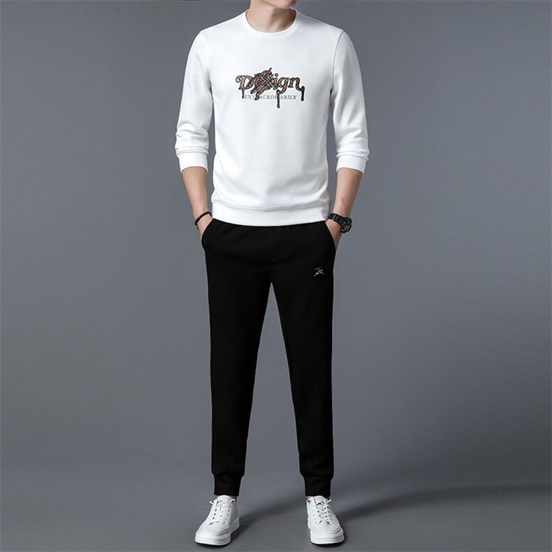 SA3061-2钱塘2020-2时尚休闲新款冬季厚款中青年男士卫衣套装P152,男装休闲套装,钱塘207-2