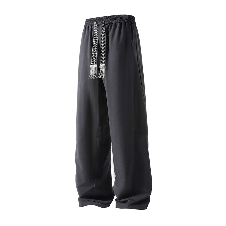 辑明线冰丝褶皱休闲裤K064立体92%聚酯纤维8%氨纶(S-2XL)TP25,男装休闲裤,电商A088
