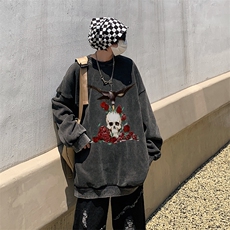22新款秋复古美式水洗做旧宽松男女中性卫衣301B-JB7901-P58，男装卫衣，星座301B