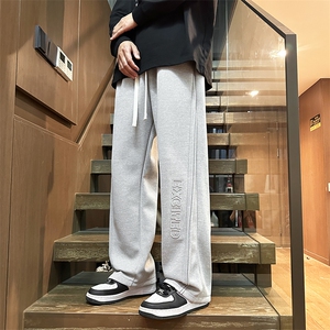 2024青少年男学生春季宽松休闲百搭无束缚亲肤阔腿休闲裤图片