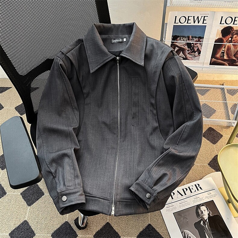 夹克男韩版潮流宽松百搭帅气拼接2026春季ins新款外套W6508-P77，男装夹克，星座412-2