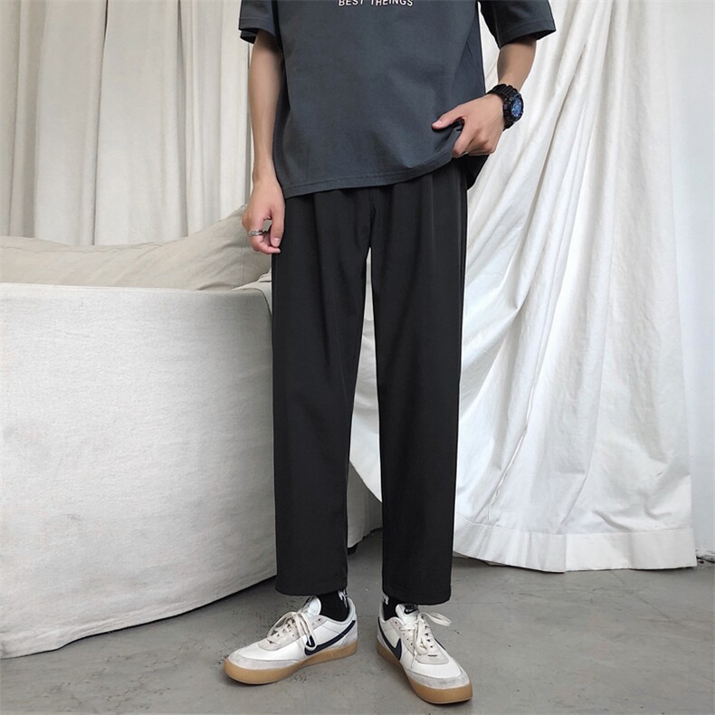 2023春季冰丝裤新款休闲运动九分裤舒适直筒裤1216-特批：20,男装休闲裤,星座718-1