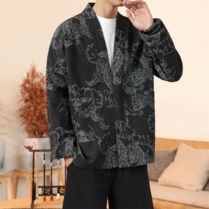春夏 新中式牛仔道袍龙纹唐装日系种风外套汉服开衫 H335/P110图片