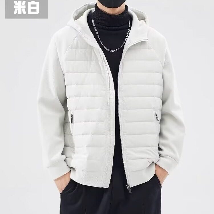轻薄棉衣棉服男秋冬季加厚连帽拼接开衫夹克外套男士宽松休闲棉袄,男装夹克,星座506A