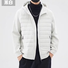 轻薄棉衣棉服男秋冬季加厚连帽拼接开衫夹克外套男士宽松休闲棉袄，男装夹克，星座506A