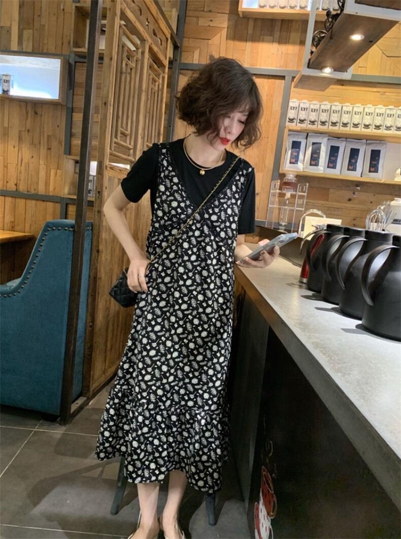星雨阁2022夏装新款现货两件套连衣裙,女装连衣裙,星雨阁